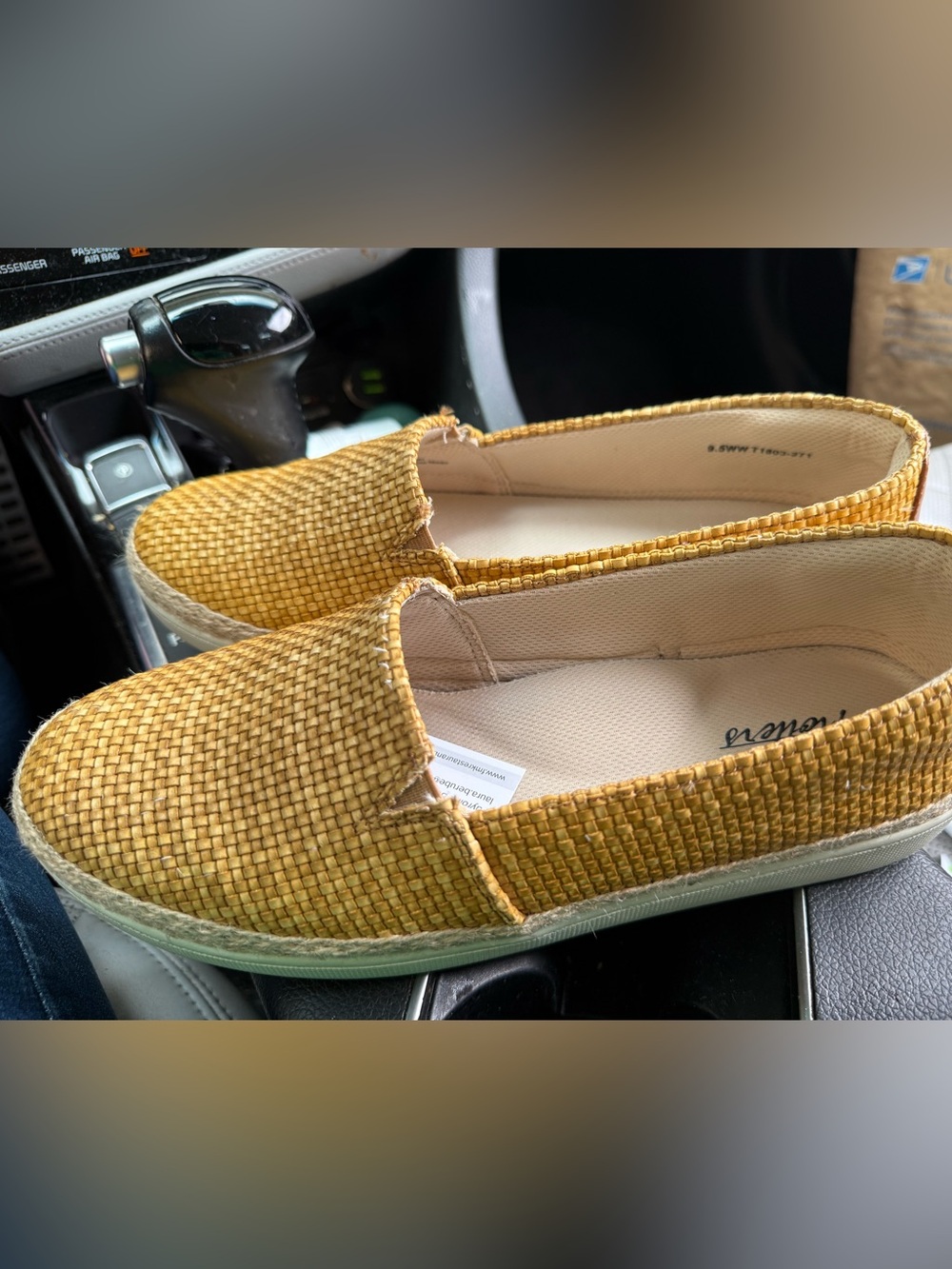 Trotters Woven Slip-On Espadrilles in Mustard 9.5 WW